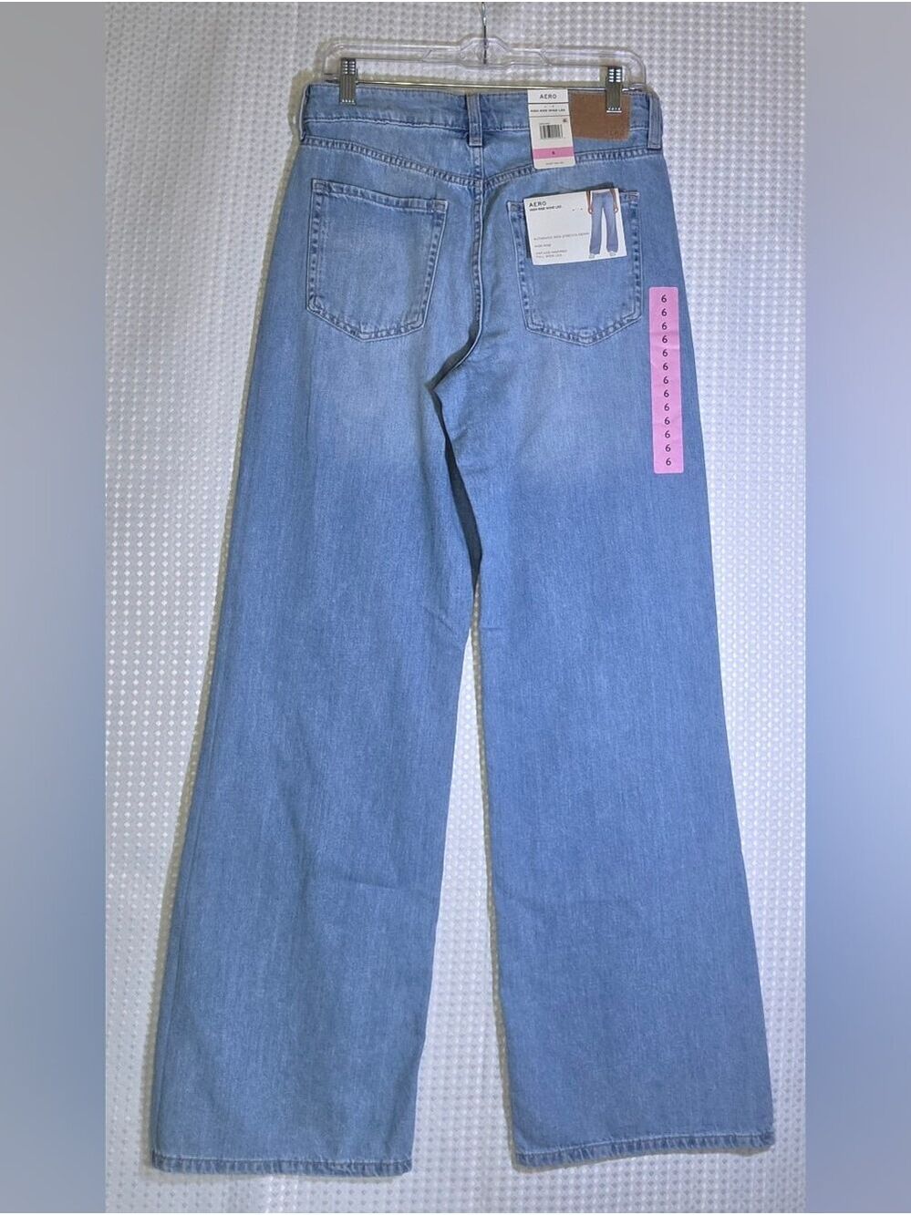 NWT Aeropostale High Rise Wide Leg Jeans Medium Wash Baggy Size 6 - Picture 4 of 13